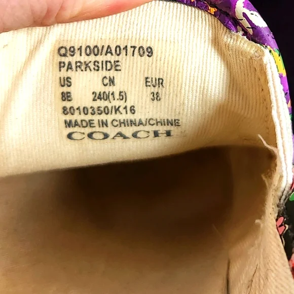 WOMEN'S COACH PARKSIDE TEA ROSE SLIP ON SHOES SIZE 8 - Picture 4 of 4